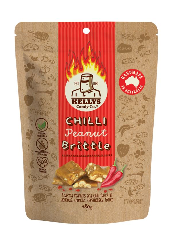 Chilli Peanut Brittle - Pouch 180g (1)