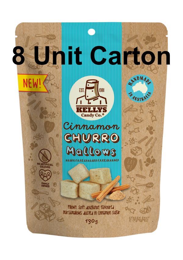 Cinnamon Churro Mallows - 130g Pouch (8 Unit Carton)