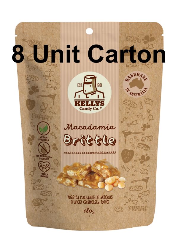 Macadamia  Brittle - Pouch 180g (8 Unit Carton)