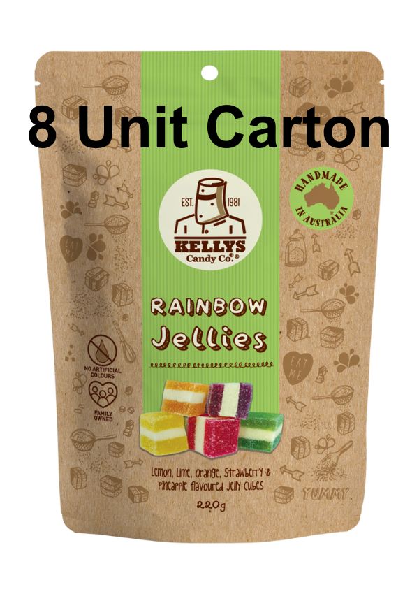 Rainbow Jellies - Pouch 220g (8 Unit Carton)