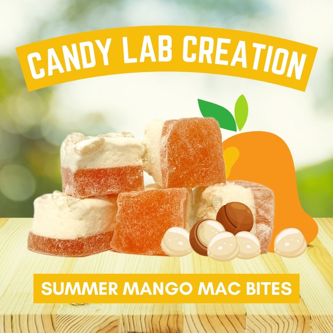 Kellys Candy Co. Summer Mango Mac Bites Candy Lab Creation 120g