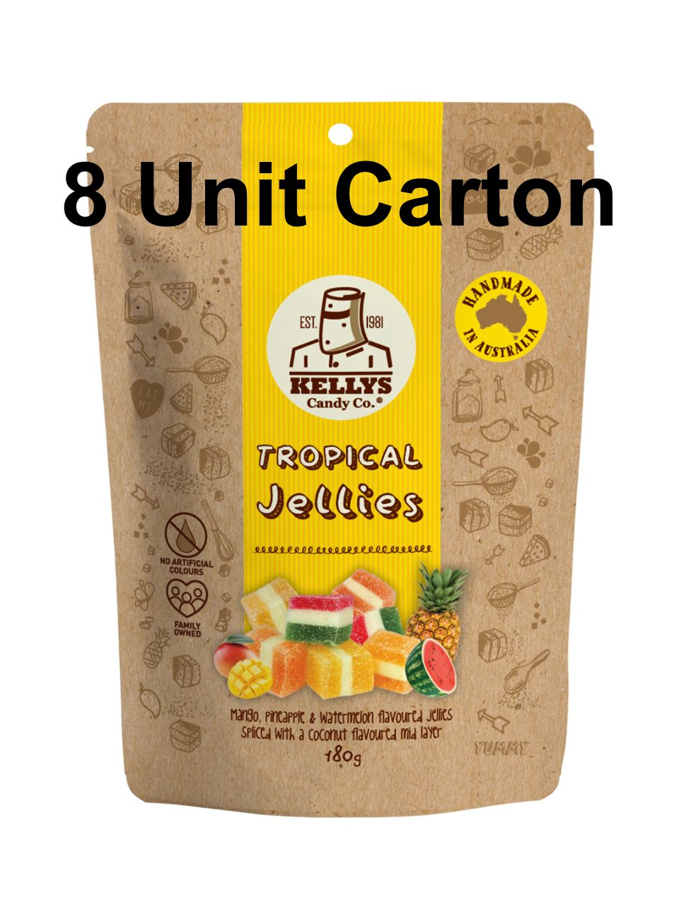 Tropical Jellies - Pouch 180g (8 Unit Carton)