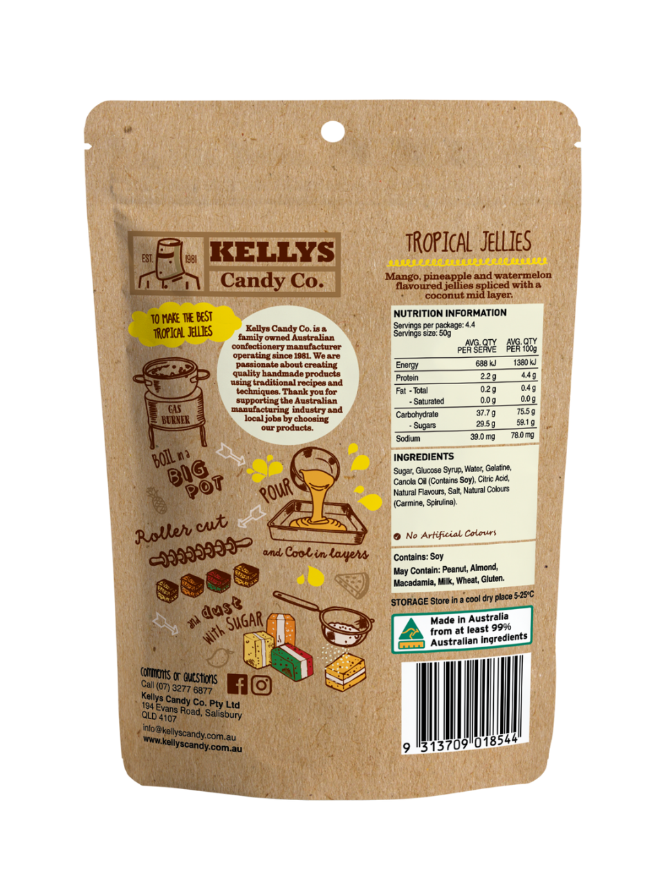 Tropical Jellies - Pouch 180g (8 Unit Carton)